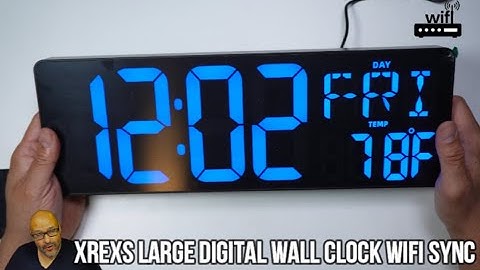XREXS Large Digital Wall Clock WiFi Sync