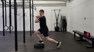 Deficit Front Rack Reverse Lunges