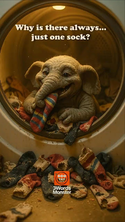 Why is there always just… one sock? | Horror-Comedy Monster  #3wordsmonster #shorts #viralshorts