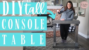 DIY Farmhouse Wood Console Table  🛠 Easy Beginner Build with a Drill, Saw & Nail Gun