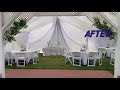 20x40 TENT 20x20 TENT WITH DRAPING / WEDDING DECORATION / DRAPING SET UP