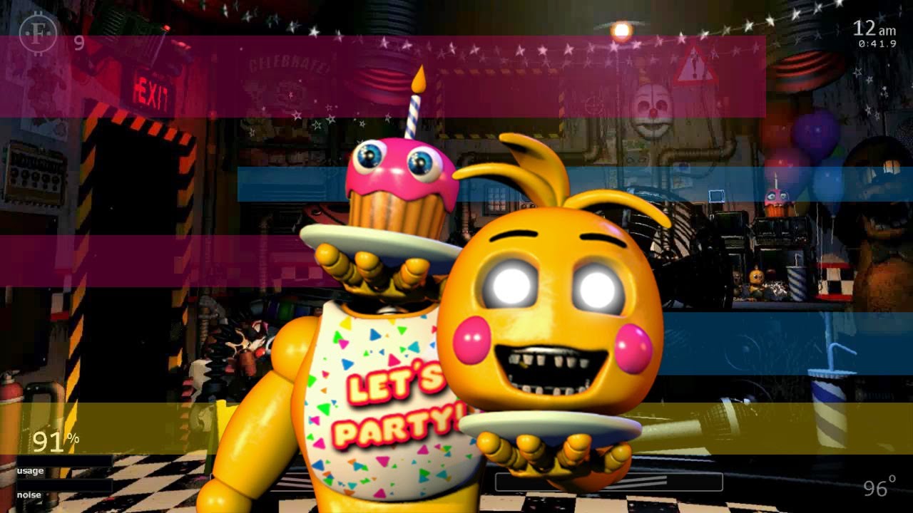 Toy Chica Haywire Effect From Fnaf Ar Presented In Ucn دیدئو Dideo - roblox screaming kid sparta time traveling remix v2