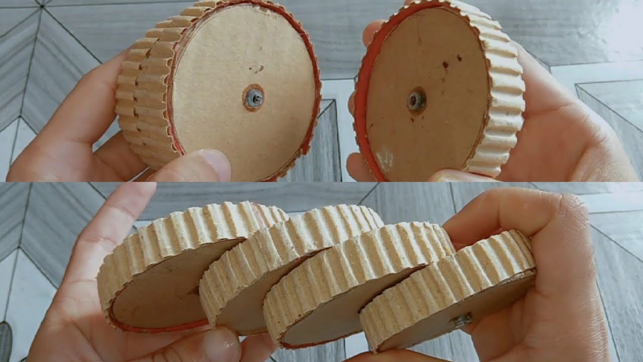 how to make Car wheel with cardboard YouTube