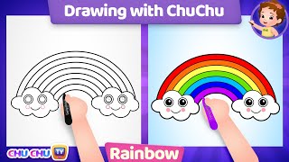 how to draw a rainbow drawing with chuchu chuchu tv drawing for kids easy step by step