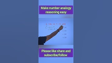 number analogy reasoning concept #sscgd #sscresoning #numberanalogy #reasoning #reasoningtricks #ssc