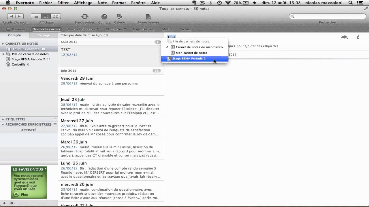 Présentation Evernote FRANCAIS ! - YouTube