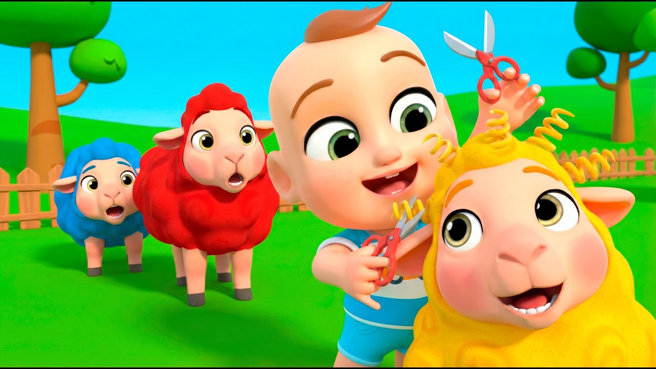 The Knitting Grandma & Colorful Sheep | Baa Baa Black Sheep Song | Almama - Baby Academy