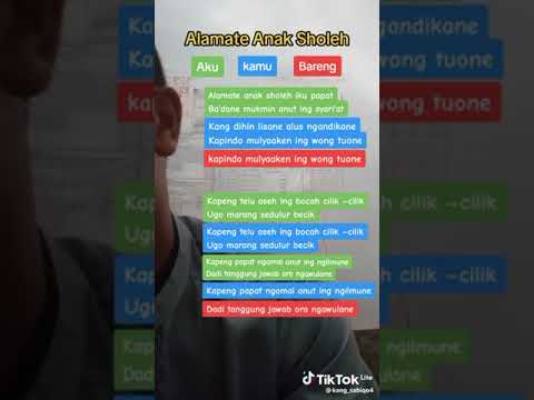 lirik sholawat kaping telu asih ing bocah cilik cilik