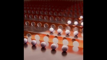 Balls Rolling through Glass Rings - Blender Animation #shorts