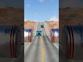 Beamng drive crashes - chained Hydraulic vs car part 183 #beamngdrive #youtubeshorts #shorts