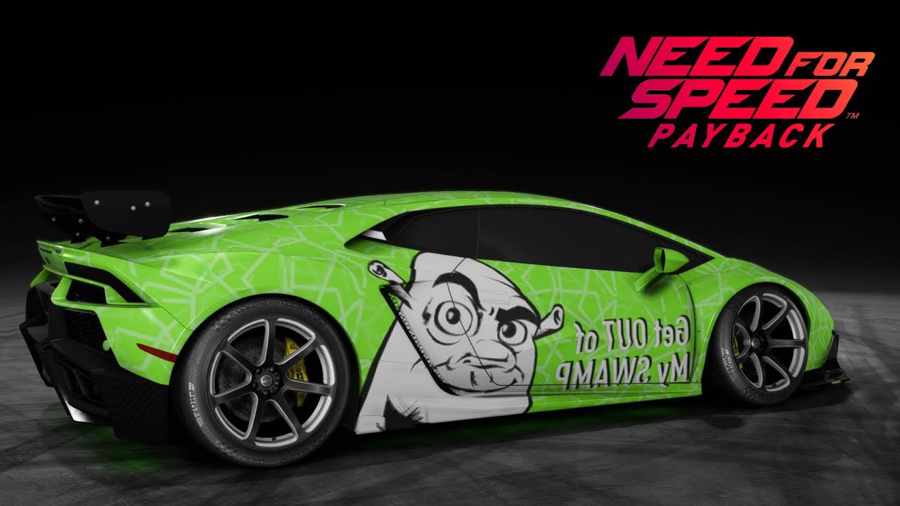 SHREK Huracan NEED FOR SPEED Payback WRAP DESIGN - YouTube