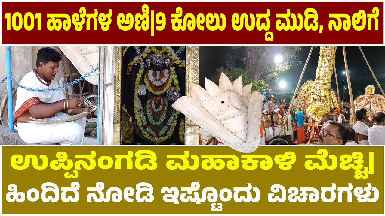 1001 ಹಾಳೆಗಳ ಅಣಿ| 9 ಕೋಲು ಉದ್ದದ ಮುಡಿ, ನಾಲಿಗೆ | ಉಪ್ಪಿನಂಗಡಿ ಮಹಾಕಾಳಿ ಮೆಚ್ಚಿಯ ಹಿಂದಿದೆ ವೈಶಿಷ್ಟ್ಯ