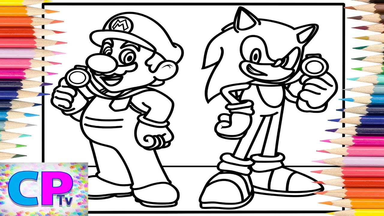Play: Mario and Sonic Get Gold Medals: A Copic Marker Colouring Video