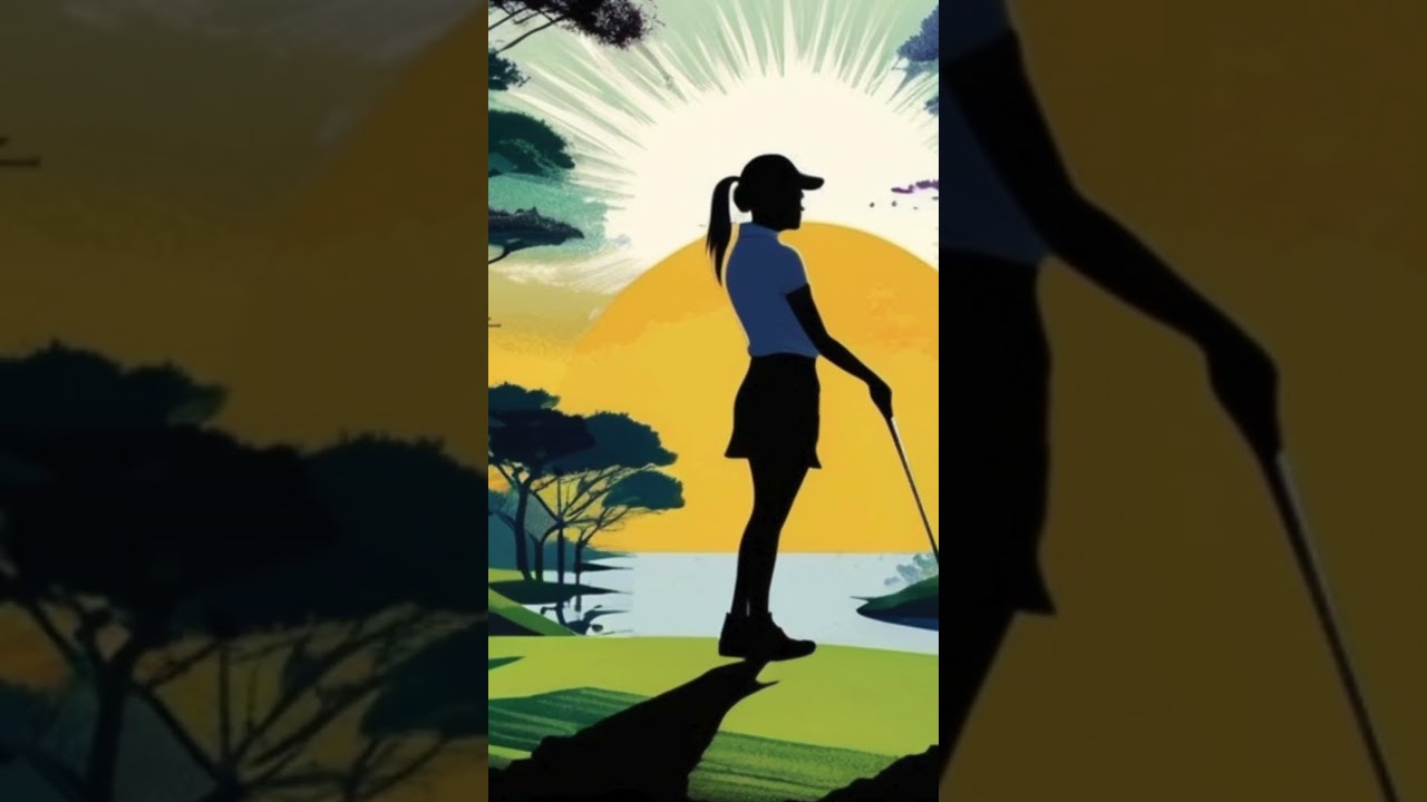 Cool Jazz for a Mellow Evening: Reflective Dusk at a Golf Course - Double Exposure Art 