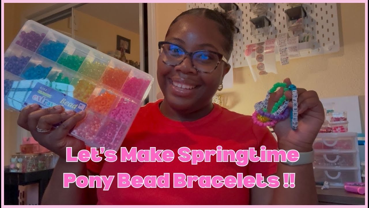 🌷Let's Make Springtime Pony Bead Bracelets!! 🌷|| ASMR STYLE || Tutorial || Jayda's Bead Boutique ||