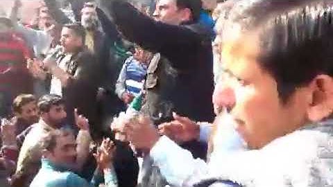 Massive protest by All J&K P.H.E I.T.I Trained and C.P. Workers Association