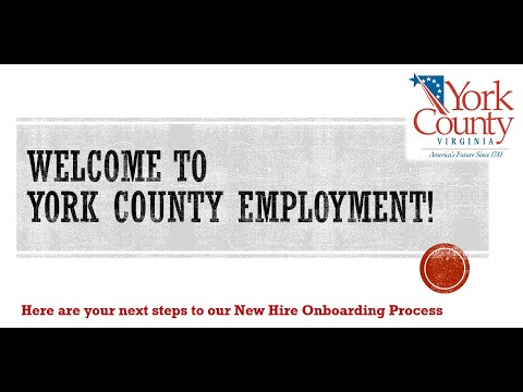 York County New Hire Onboarding Process