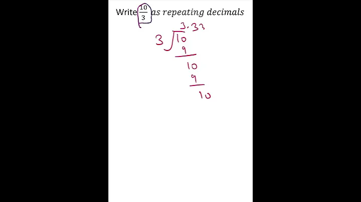 change fractions into repeating decimals #shorts
