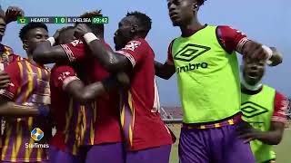HEARTS OF OAK VS BEREKUM CHELSEA: BENJAMIN AFUTU SUBLIME HEADER PUTS THE PHOBIANS IN FRONT (9TH MIN)