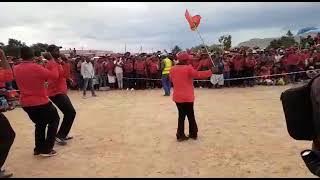 Makhube performing at DC rally