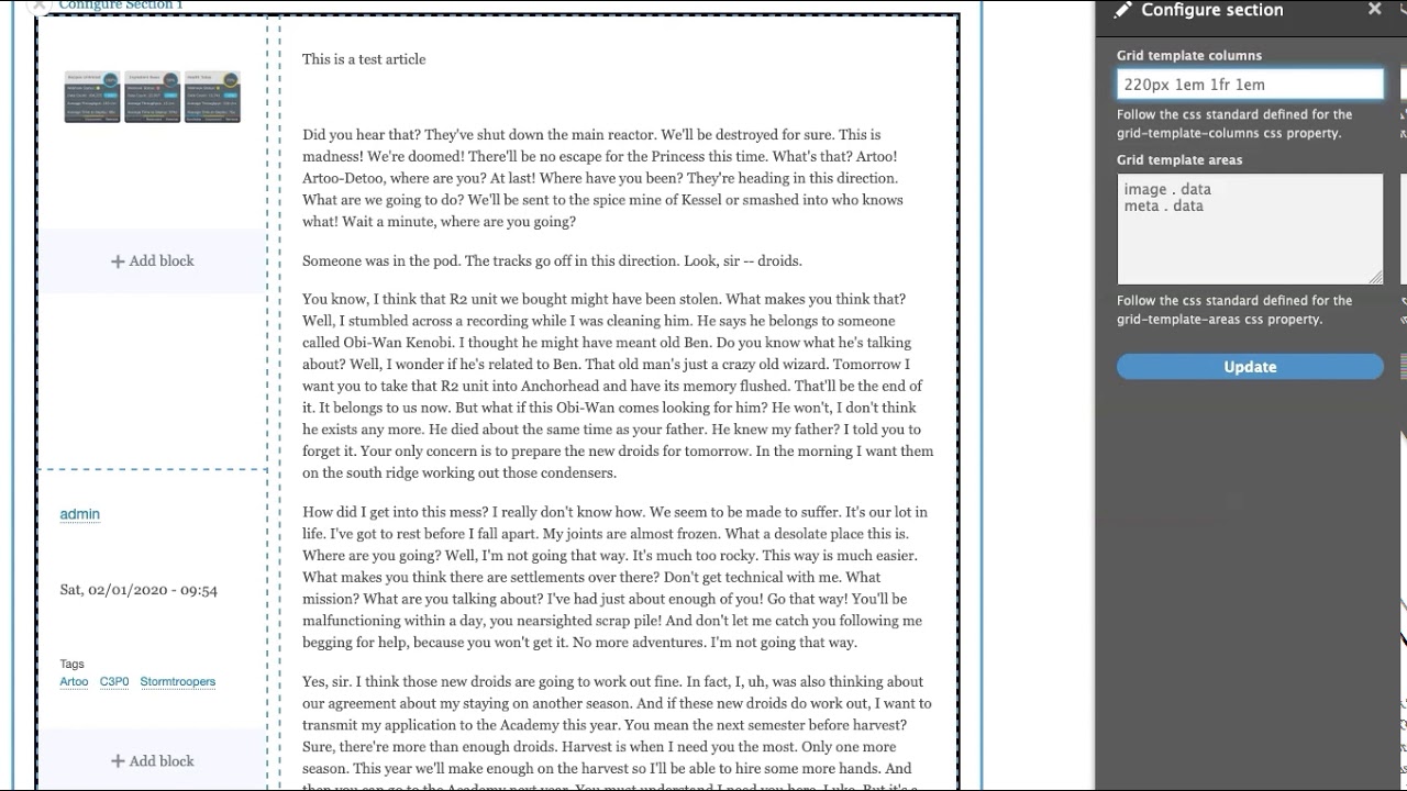 Grid Layout Quick Demo