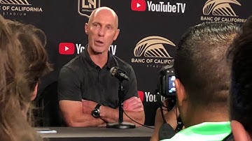 LAFC coach Bob Bradley post-game press conference after game against Galaxy