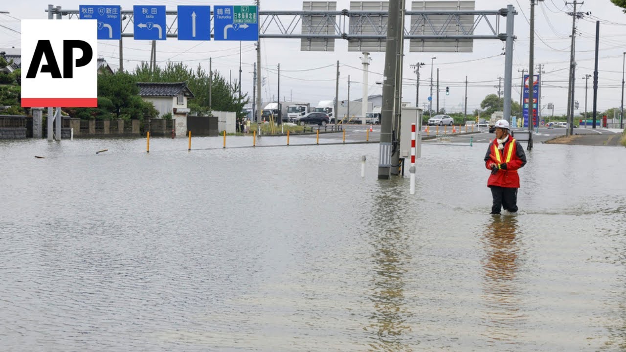 Heavy rain in northern Japan forces hundreds to take shelter