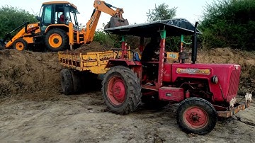 Mahindra 575 tractor fully loaded trolley by Jcb 3dx Machine | tractor and jcp videos | CFV |