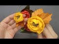 How to make Satin Ribbon Flower (Autumn Theme)
