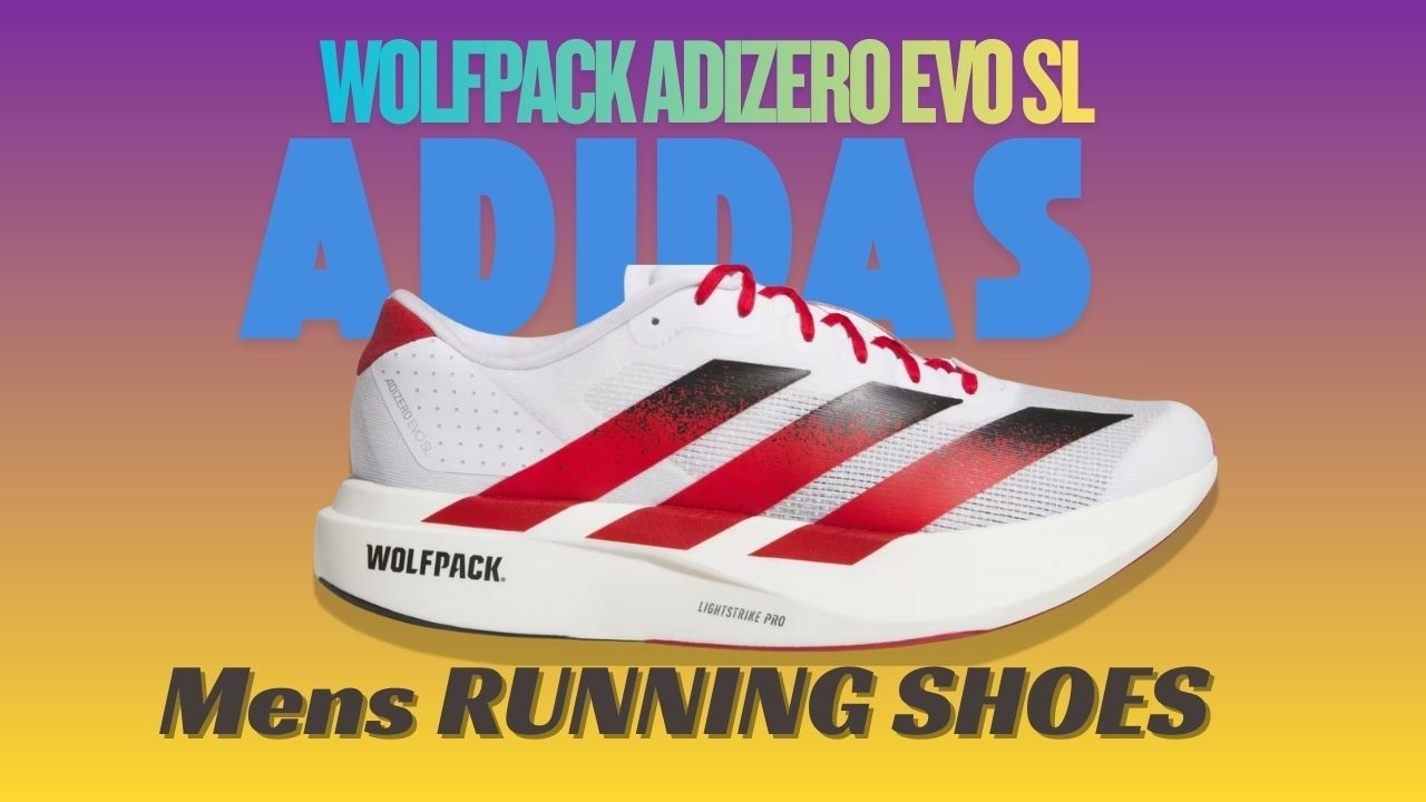 Adidas Adizero Evo SL NC State White Red WolfPack JQ4571 Men\'s Size 8 NEW Adidas North Carolina Wolfpack Adizero Evo SL Cloud White  main image 3