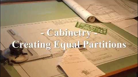 Deltacad - Cabinetry -  Creating Equal Partitions