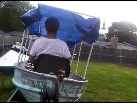 red neck boat shade - YouTube