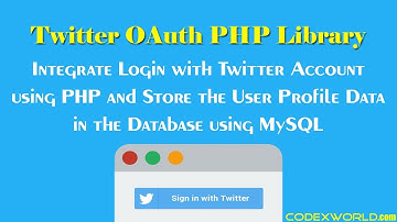Login with Twitter using PHP