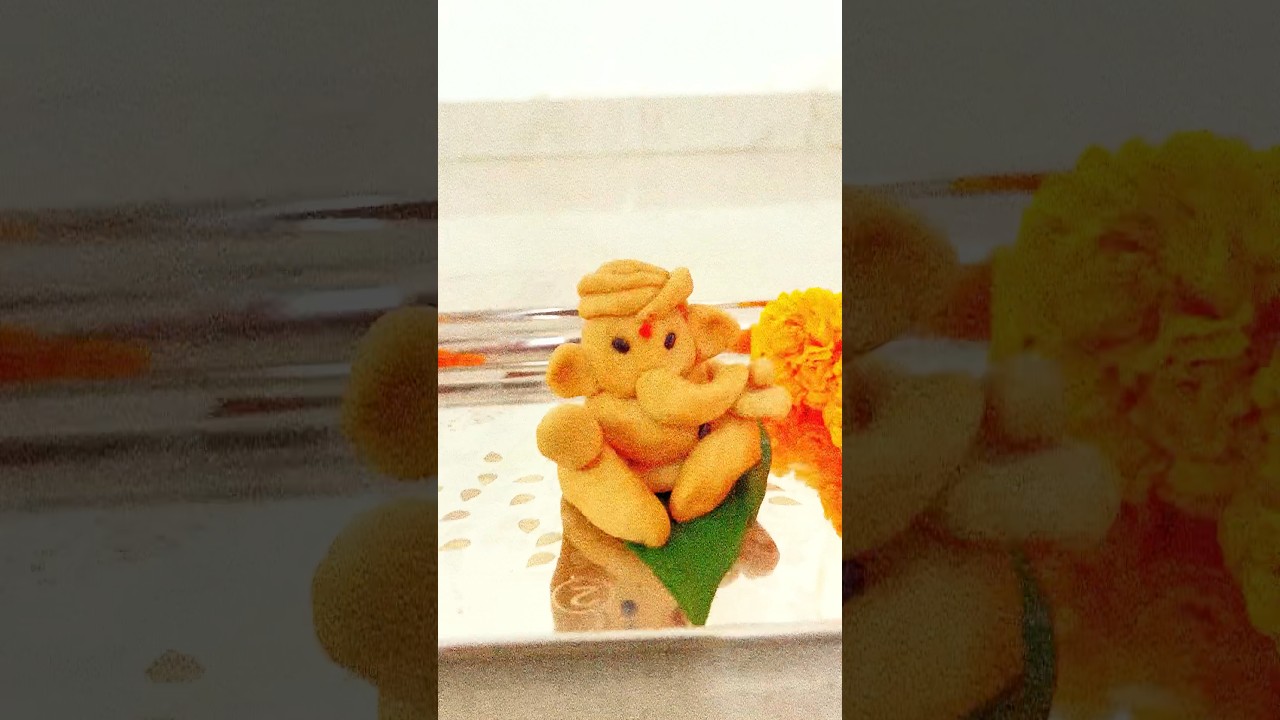 Snithik doing wheat atta  Ganesha 