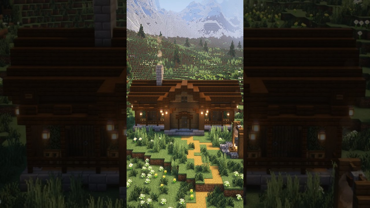 Minecraft Dark Oak Cabin House Build 