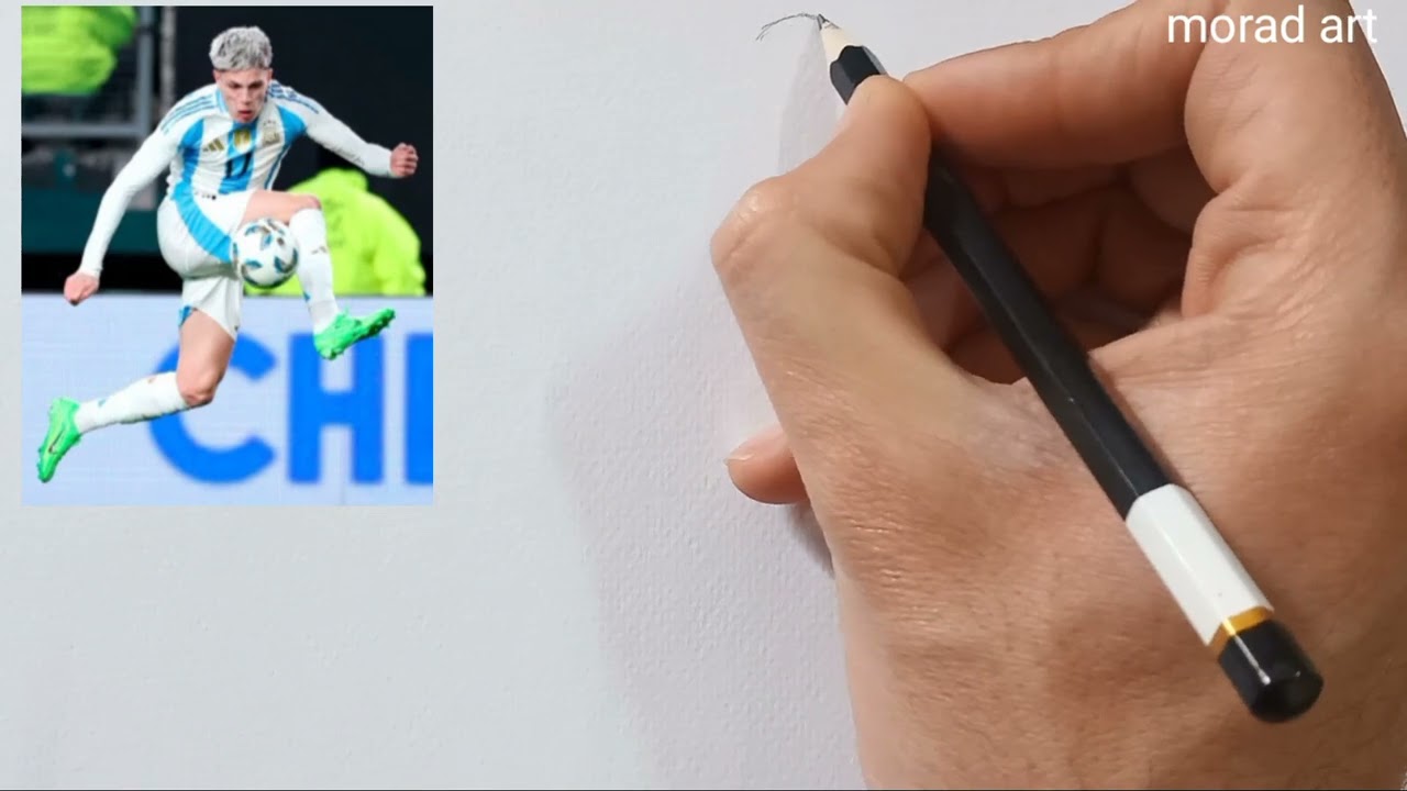 How to draw Alejandro Garnacho step by step