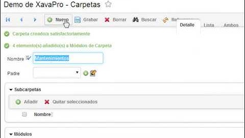 Organiza tus módulos usando carpetas en XavaPro