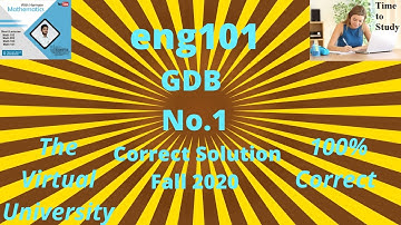ENG101 gdb 1 solution fall 2020 virtual university vu.