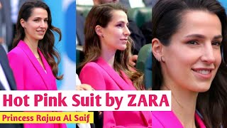 Rajwa Al-Saif In Hot Pink Full Pantsuit By Zara | Jordan Future Queen | Princess Fashion