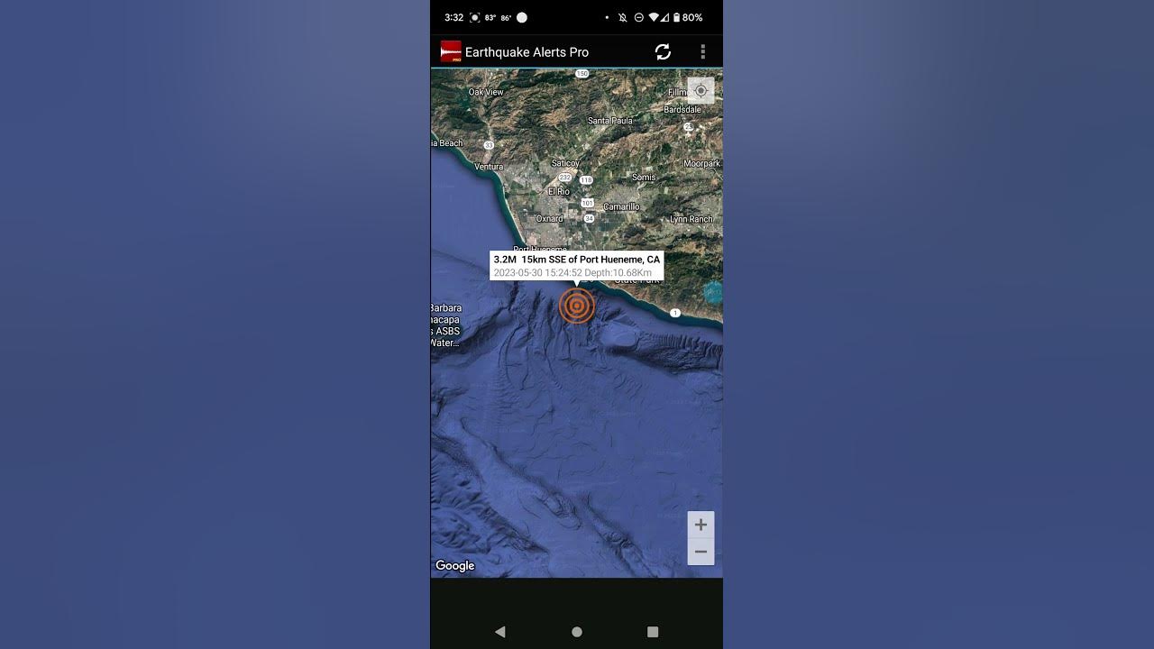 3.2 Earthquake Port Hueneme, California 53023 YouTube