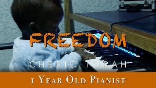 CHERIC Torah │ 1 Year Old Baby Playing Piano Freedom in a studio