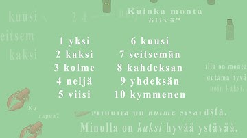 Numerot 1-10 - Finnish numbers from 1 to 10 - exercises included!/harjoituksia
