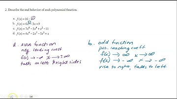 4.1 Polynomial Functions Video Part 2 of 2