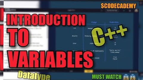 C++ tutorial | Tutorial 3 | variable and datatypes