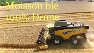 🇫🇷.MOISSON BLÉ 🌾[ 100% drone ](New Holland cx 8070)/2019