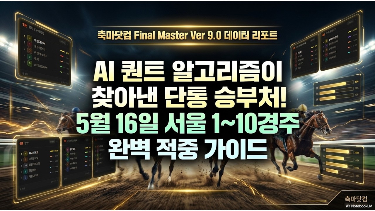 5월16일 경마예상❇️렛츠런파크서울🔥토요경마예측📊족집게데이터