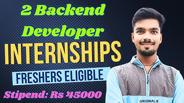 Internships for College Students | Paid Internships | Backend Developer internships | Internships 24