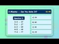 Math Quiz: Drop your answer for final question!