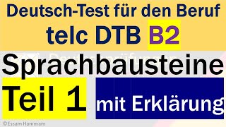 DTB B2 | Deutsch-Test für den Beruf B2 | Sprachbausteine Teil 1