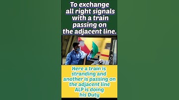 During Alp Exchange all Right Signals with another train! 🚦💯#alp #signals #allrightsignals #alpduty